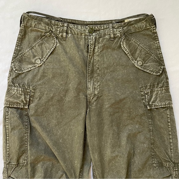 NWOT R13 Wide Leg Cargo Pant Olive Garment Dyed Cotton Poplin - Picture 7 of 12